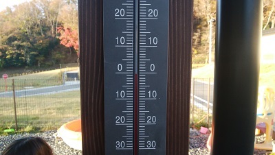 今朝の気温　今季最低０℃