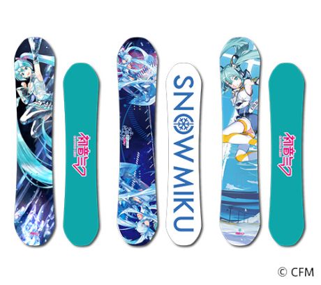 SNOW MIKU Snow Sports Line　新デザインスキー・スノーボード板