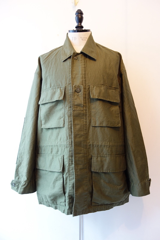 石川県の公立高校 新品　Cotton Linen Jacket Military Moleskin ミリタリージャケット